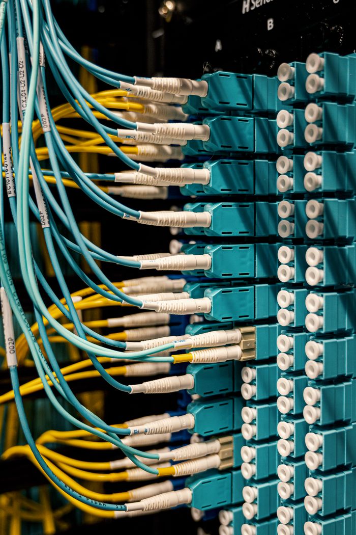 The Art of Drawing Readers In: Your attractive post title goes here Similar colorful rubber cables with connectors in fiber optical switch sockets in sunlight